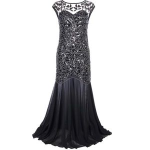 Sequin Gatsby Flapper Formal Dress